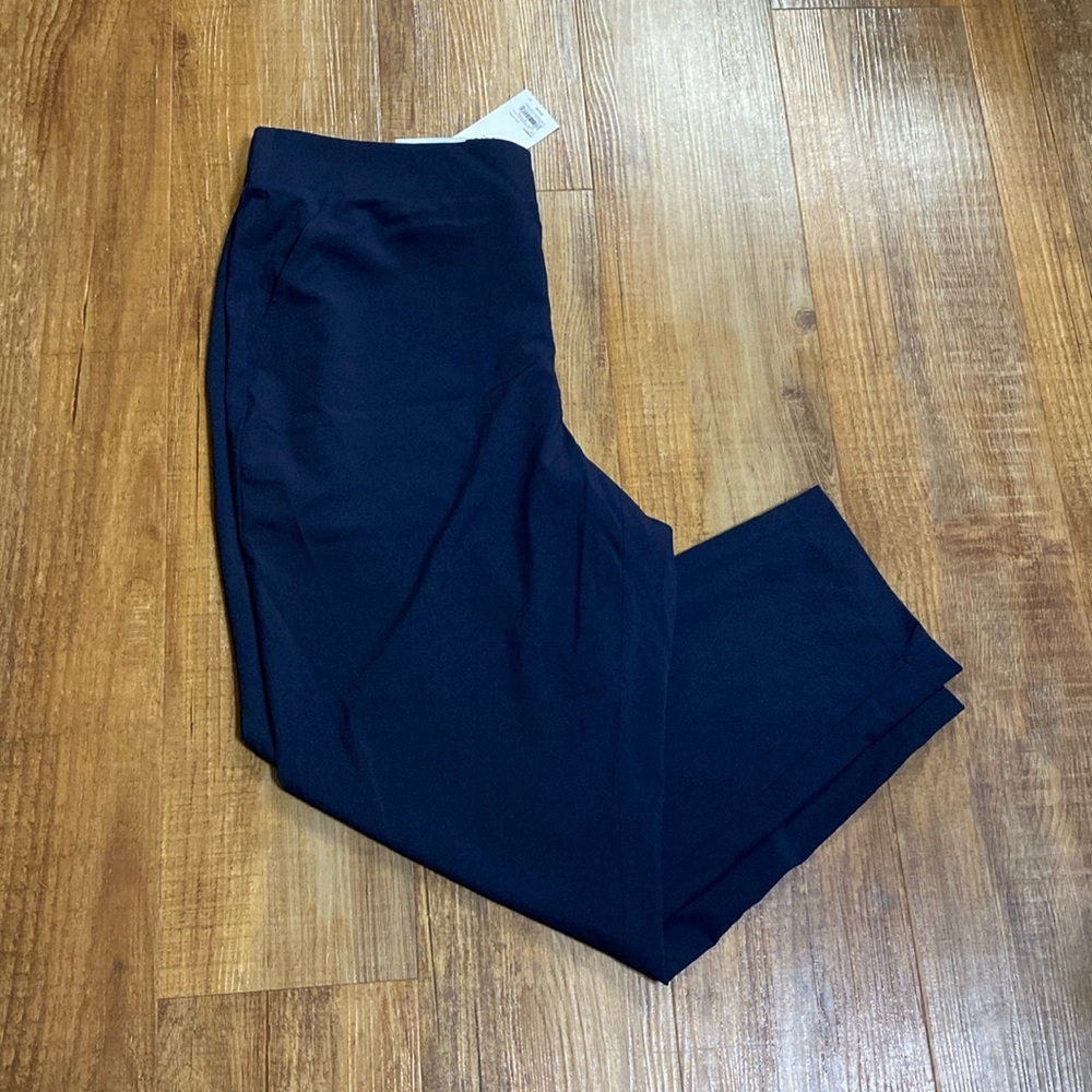 Croft & Barrow navy Blue lightweight mid rise joggers size large